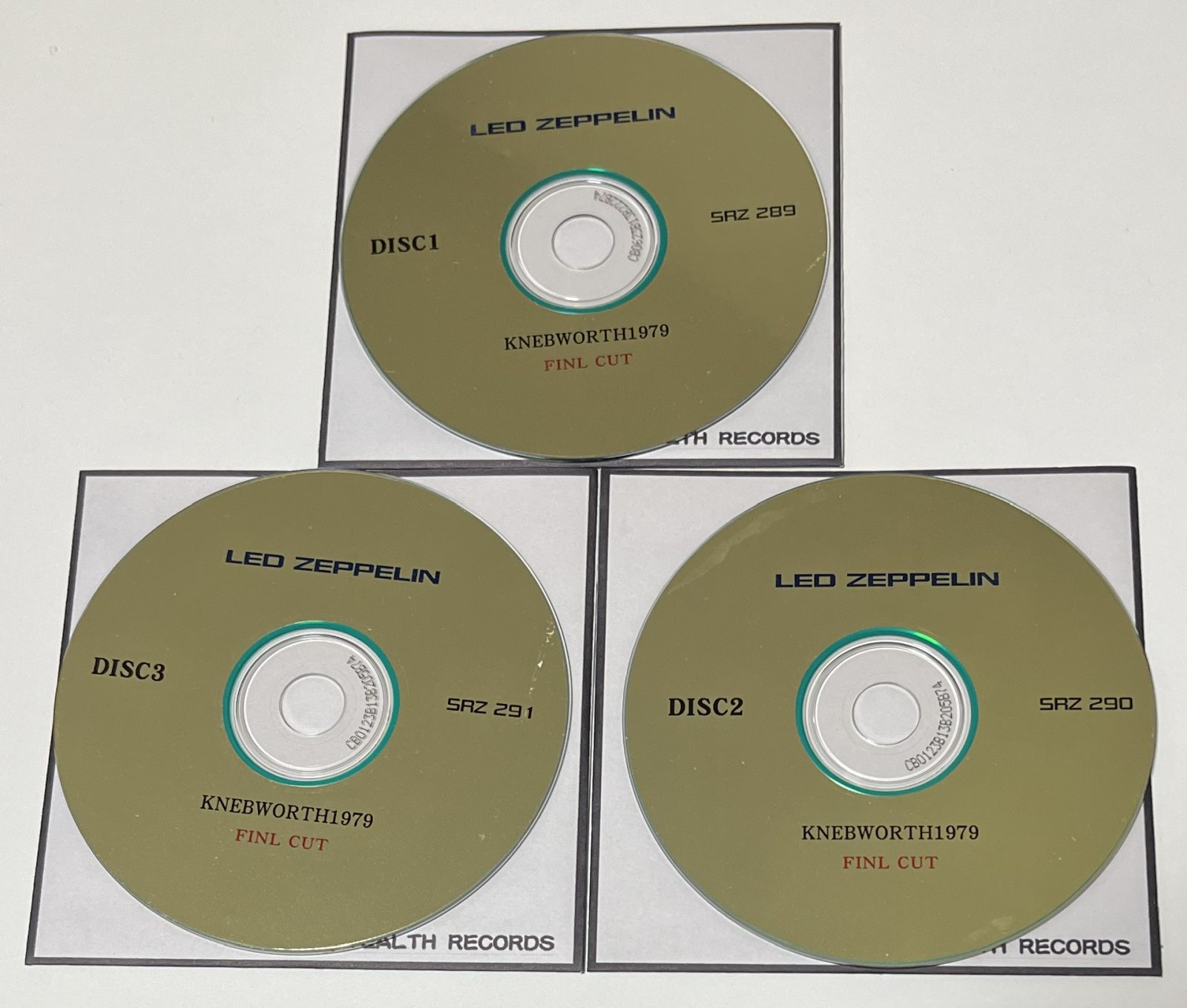 LED ZEPPELIN / KNEBWORTH 1979 FINAL CUT (3CD-R) STEALTH RECORDS