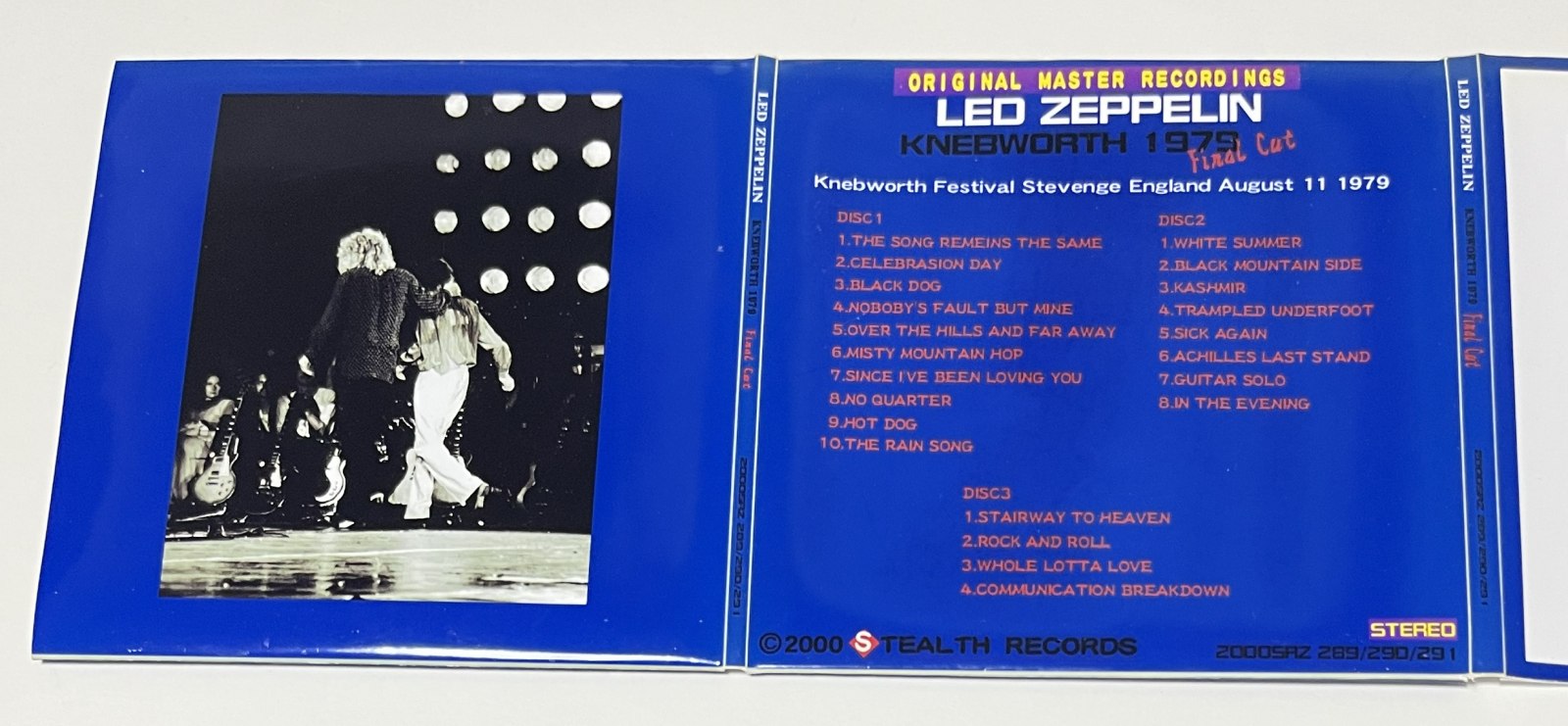 LED ZEPPELIN / KNEBWORTH 1979 FINAL CUT (3CD-R) STEALTH RECORDS