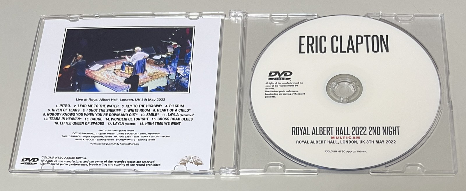 ERIC CLAPTON / ROYAL ALBERT HALL 2022 2ND NIGHT: MULTICAM (1DVD-R