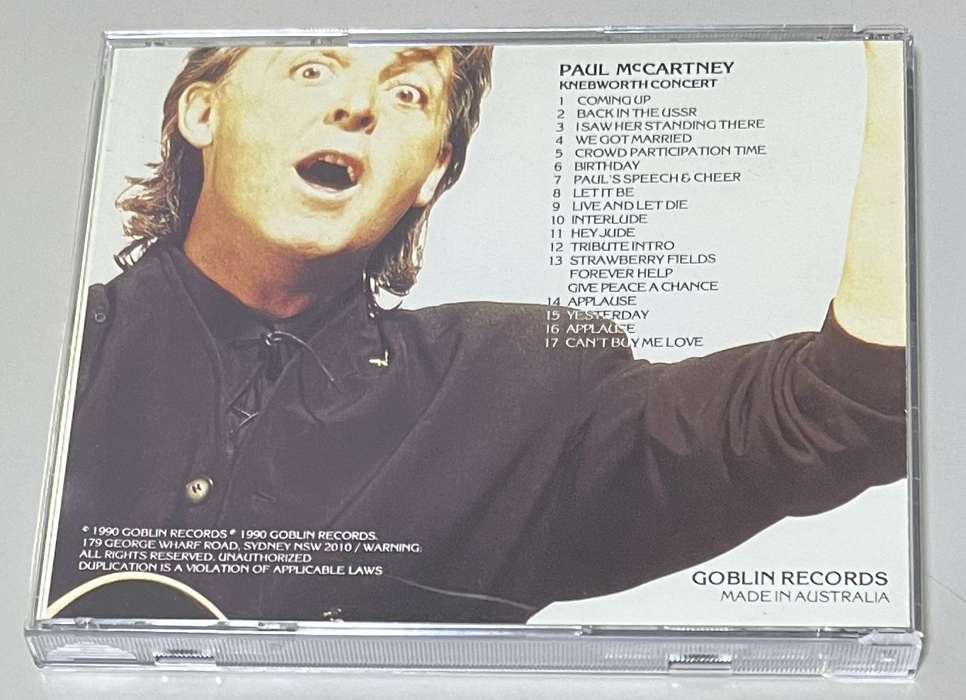 PAUL McCARTNEY / THE KNEBWORTH CONCERT (1CD) GOBLIN RECORDS / CD3012