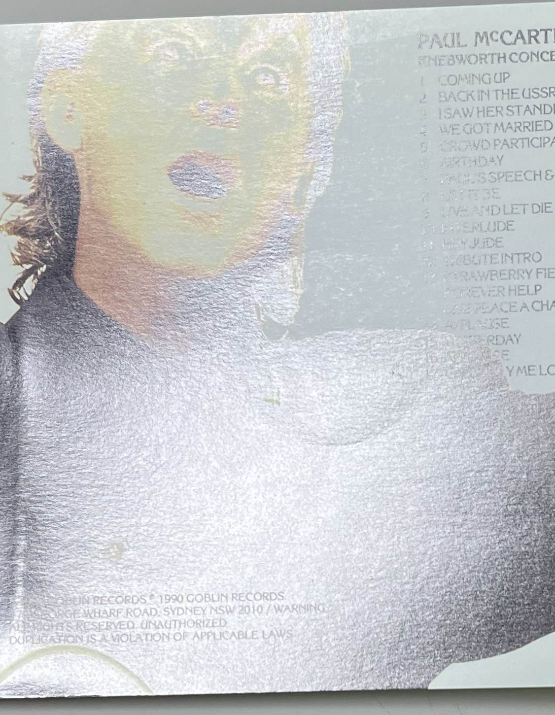 PAUL McCARTNEY / THE KNEBWORTH CONCERT (1CD) GOBLIN RECORDS / CD3012