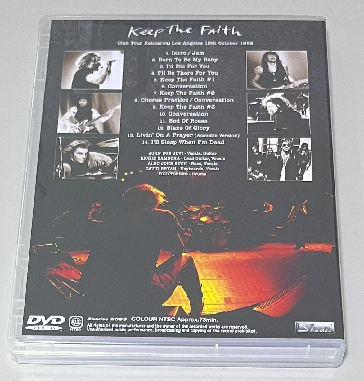 BON JOVI / KEEP THE FAITH: CLUB TOUR REHEARSAL REHEARSAL 1992 (1DVD-R) SHADES 2063