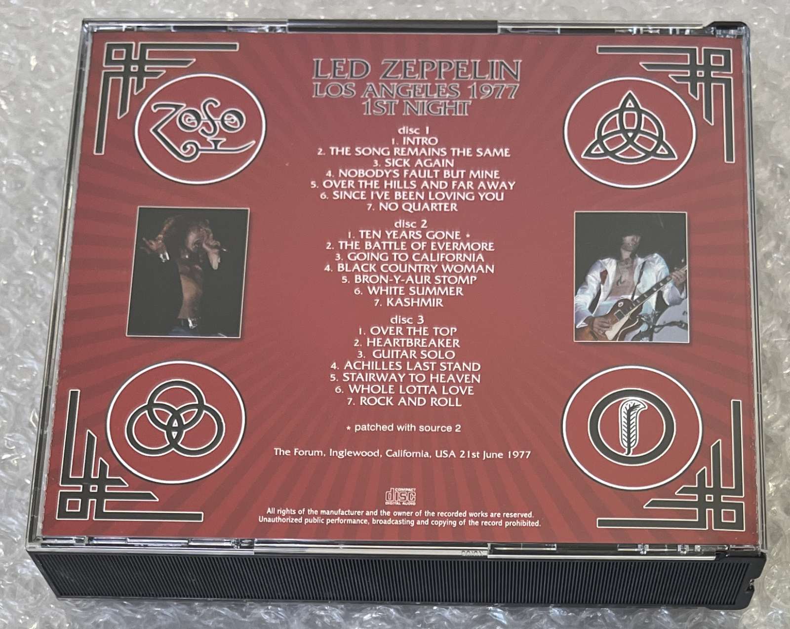 LED ZEPPELIN / LOS ANGELES 1977 1ST NIGHT (3CD) NO LABEL