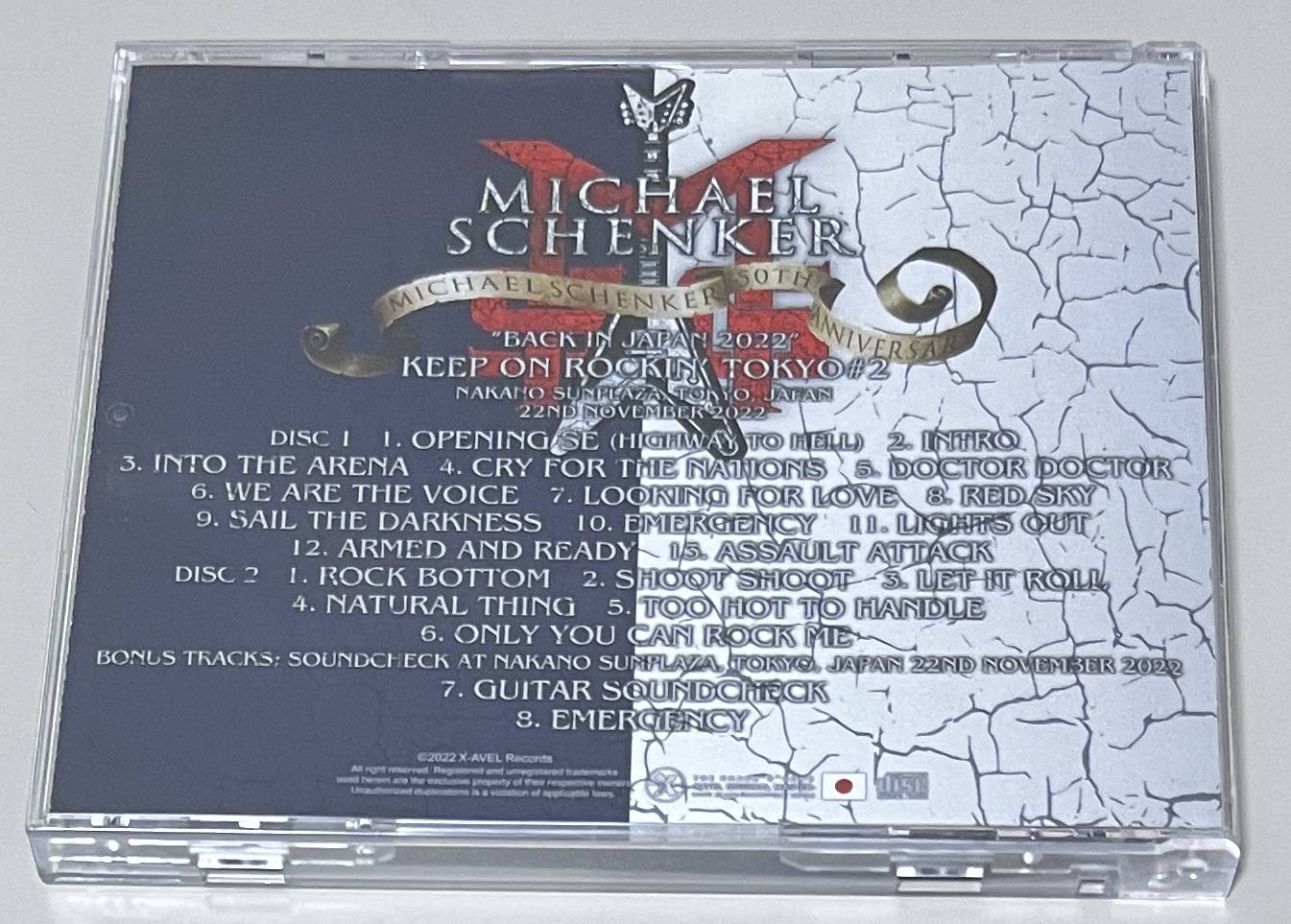 MICHAEL SCHENKER GROUP / KEEP ON ROCKIN' TOKYO #2 - BACK IN JAPAN 2022 (2CD) XAVEL-SMS-235