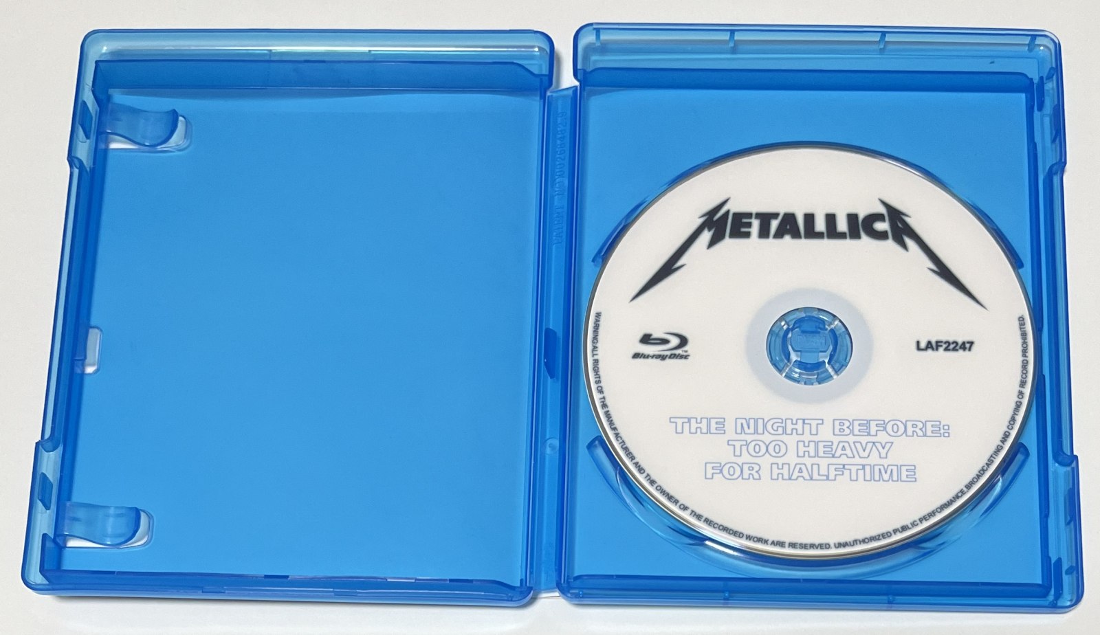 METALLICA / THE NIGHT BEFORE: TOO HEAVY FOR HALFTIME (1BD-R) LOST