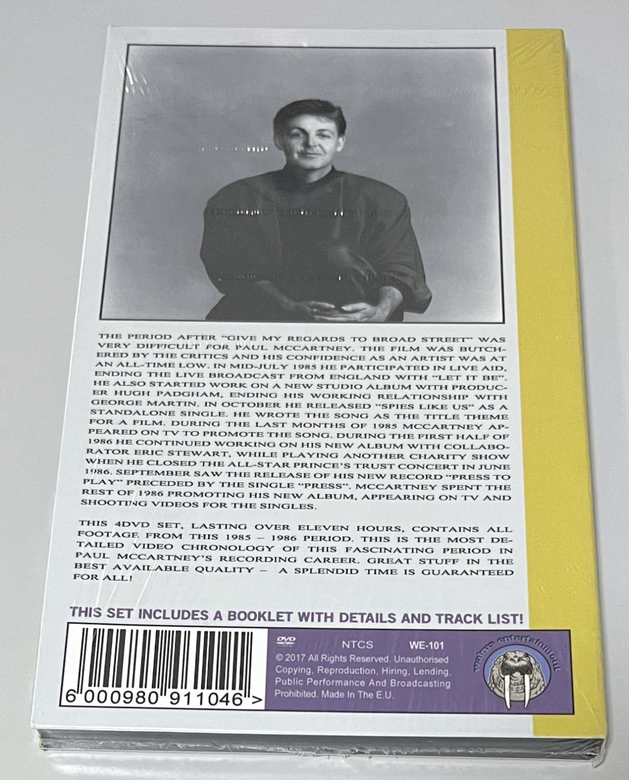 PAUL McCARTNEY / COMPLETE ARCHIVES 1985/1986 (4DVD) WALRUS ENTERTAINMENT / WE-101