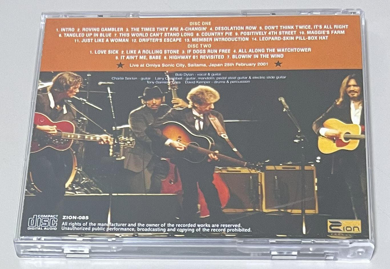 BOB DYLAN / 2001 FIRST SHOW (2CD) ZION-085