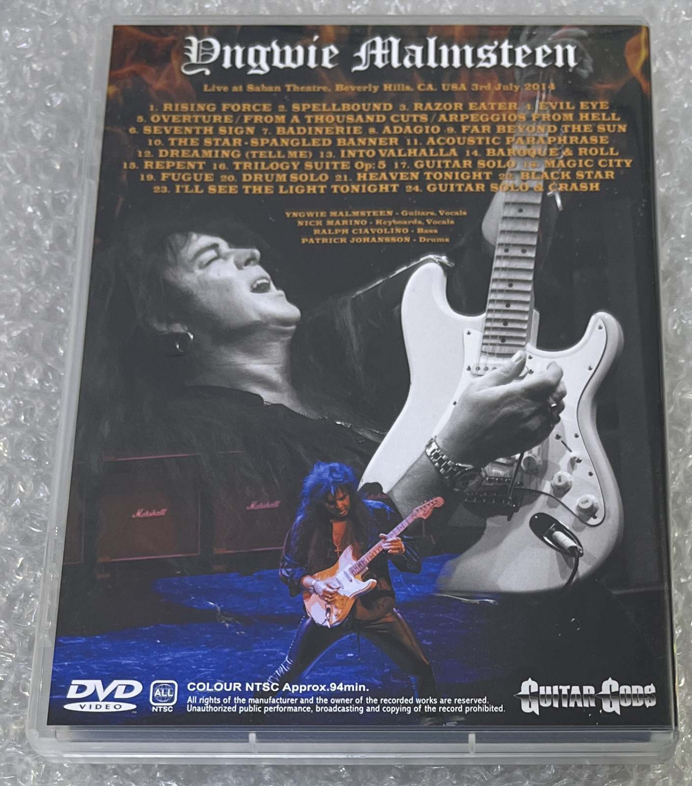 YNGWIE MALMSTEEN / GUITAR GOD IN CALIFORNIA (1DVD) NO LABEL