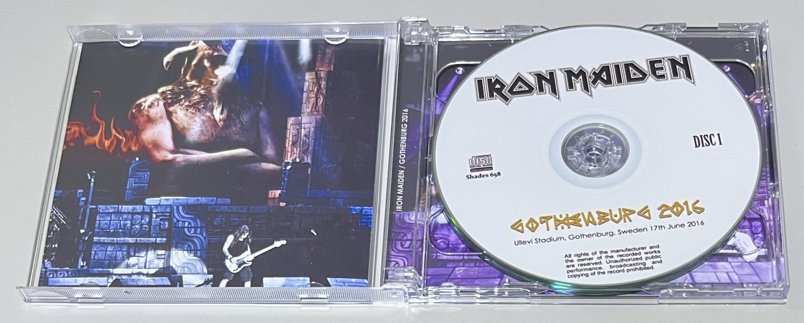 IRON MAIDEN / GOTHENBURG 2016 (2CD-R) SHADES 658