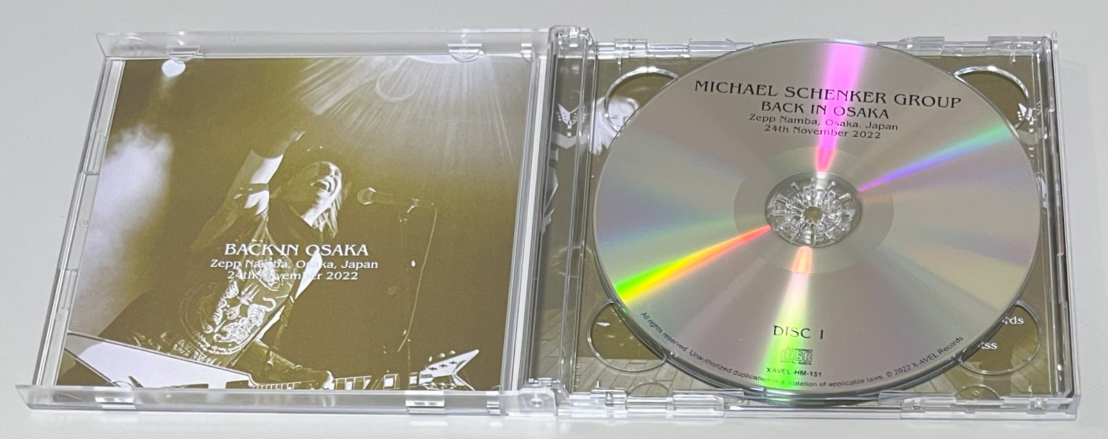 MICHAEL SCHENKER GROUP / 2022 BACK IN OSAKA (2CD-R) XAVEL-HB-151