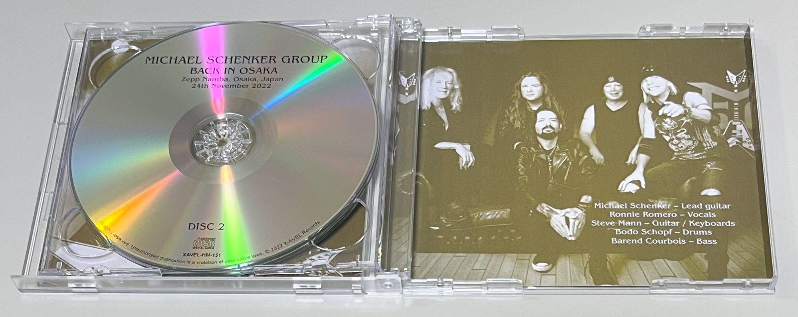 MICHAEL SCHENKER GROUP / 2022 BACK IN OSAKA (2CD-R) XAVEL-HB-151
