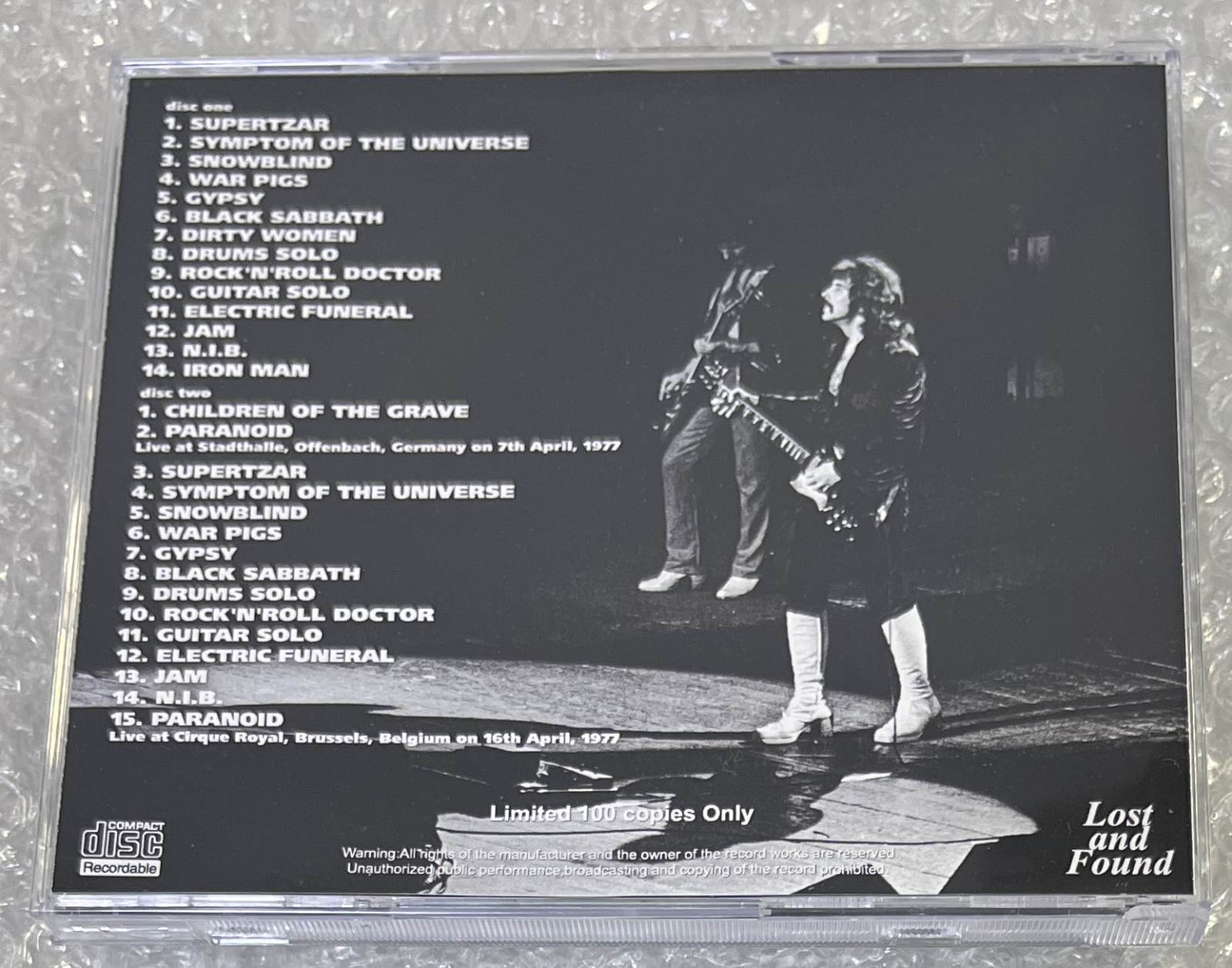 BLACK SABBATH / EUROPEAN ECSTASY (2CD-R) LOST AND FOUND / LAF1603/1604