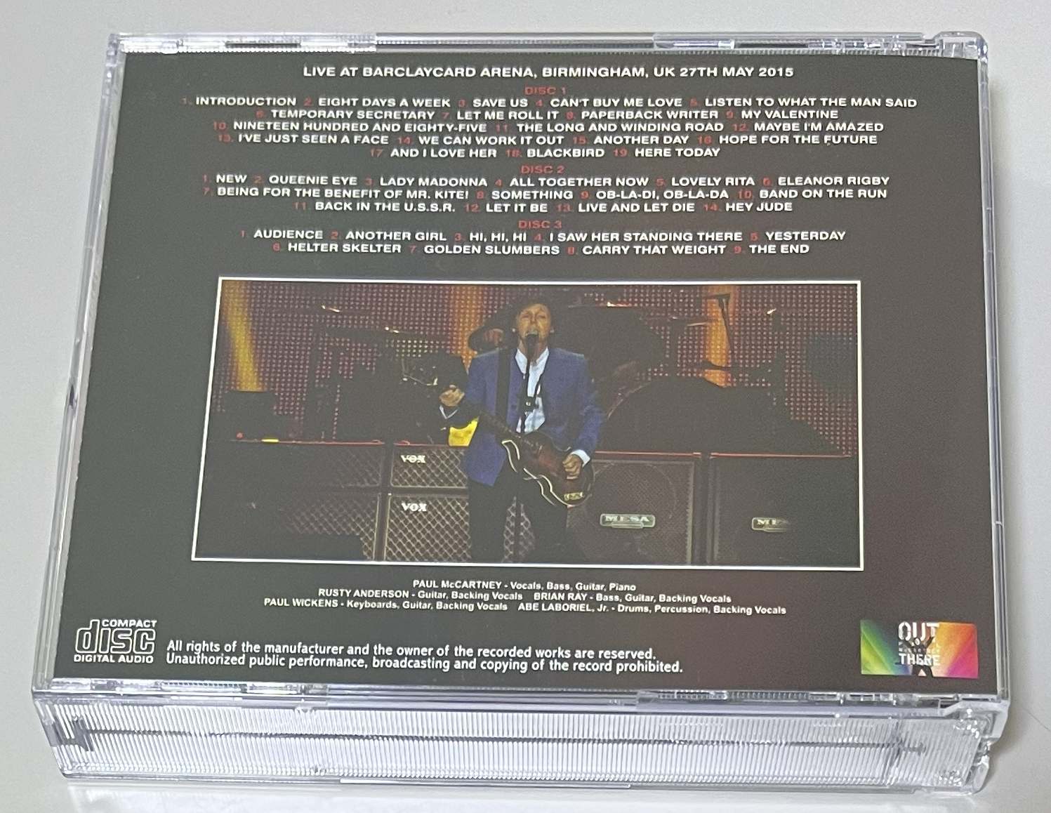 PAUL McCARTNEY / OUT THERE BIRMINGHAM 2015 (3CD) NO LABEL