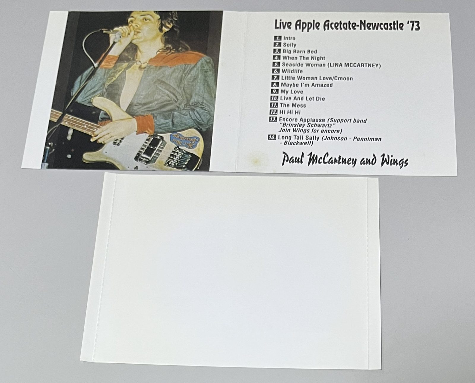 PAUL McCARTNEY & WINGS / LIVE APPLE ACETATE - NEWCASTLE '73 (1CD) RAM RECORDS / RAM 010
