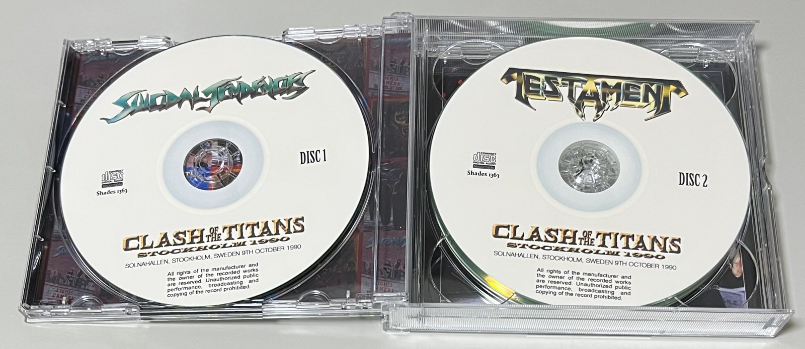 SLAYER/MEGADETH/TESTAMENT/SUICIDAL TENDENCIES / CLASH OF THE