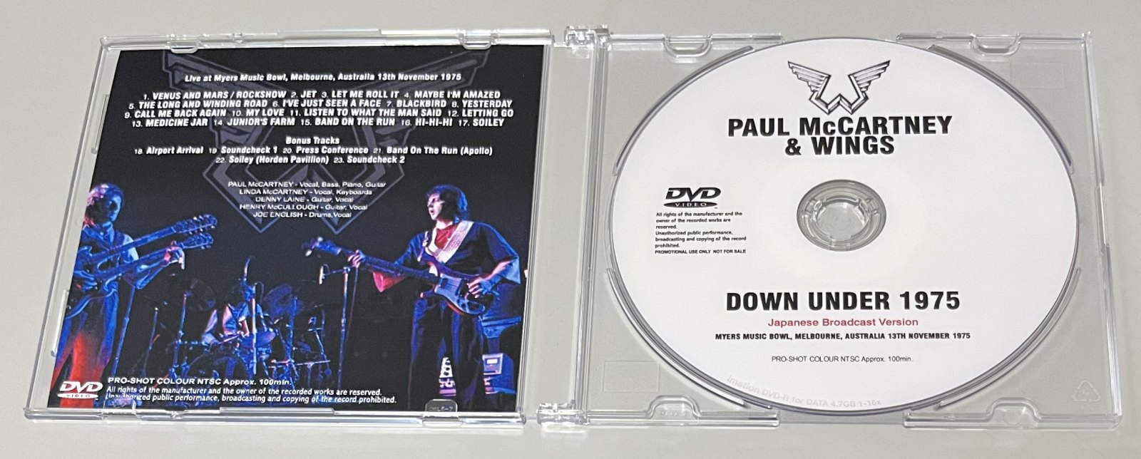 PAUL McCARTNEY & WINGS / DOWN UNDER 1975: JAPANESE BROADCAST