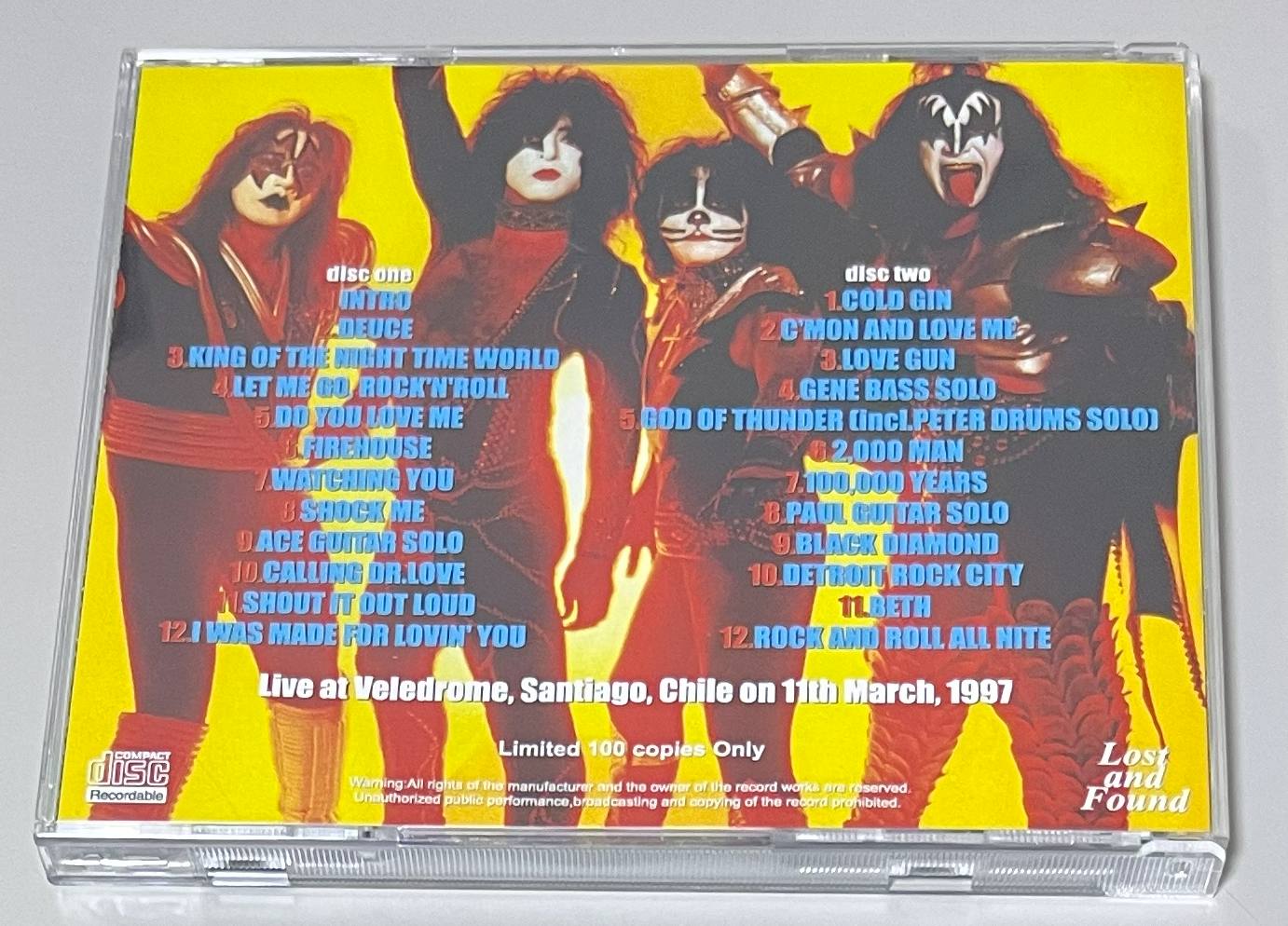 KISS / EN SANTIAGO 1997: COMPLETE EDITION (2CD-R) LOST AND FOUND / LAF1091/1092