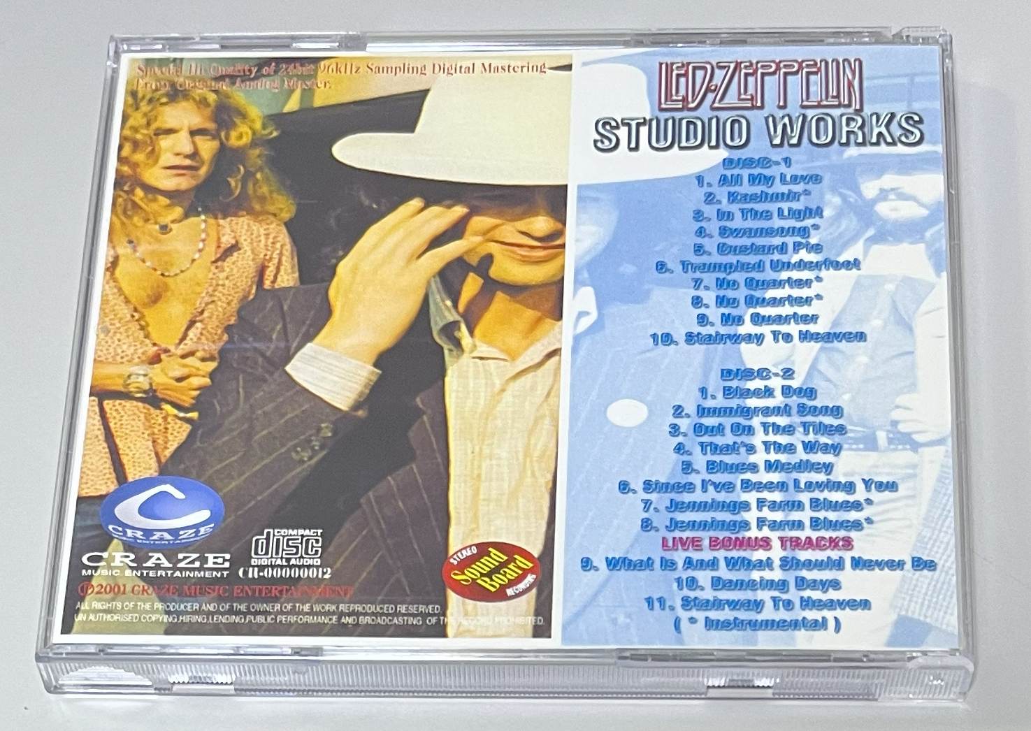 LED ZEPPELIN / STUDIO WORKS (2CD-R) CRAZE MUSIC ENTERAINMENT / CR-00000012