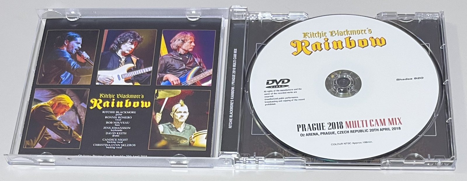 RITCHIE BLACKMORE'S RAINBOW / PRAGUE 2018 MULTI CAM MIX (1DVD-R) SHADES 920