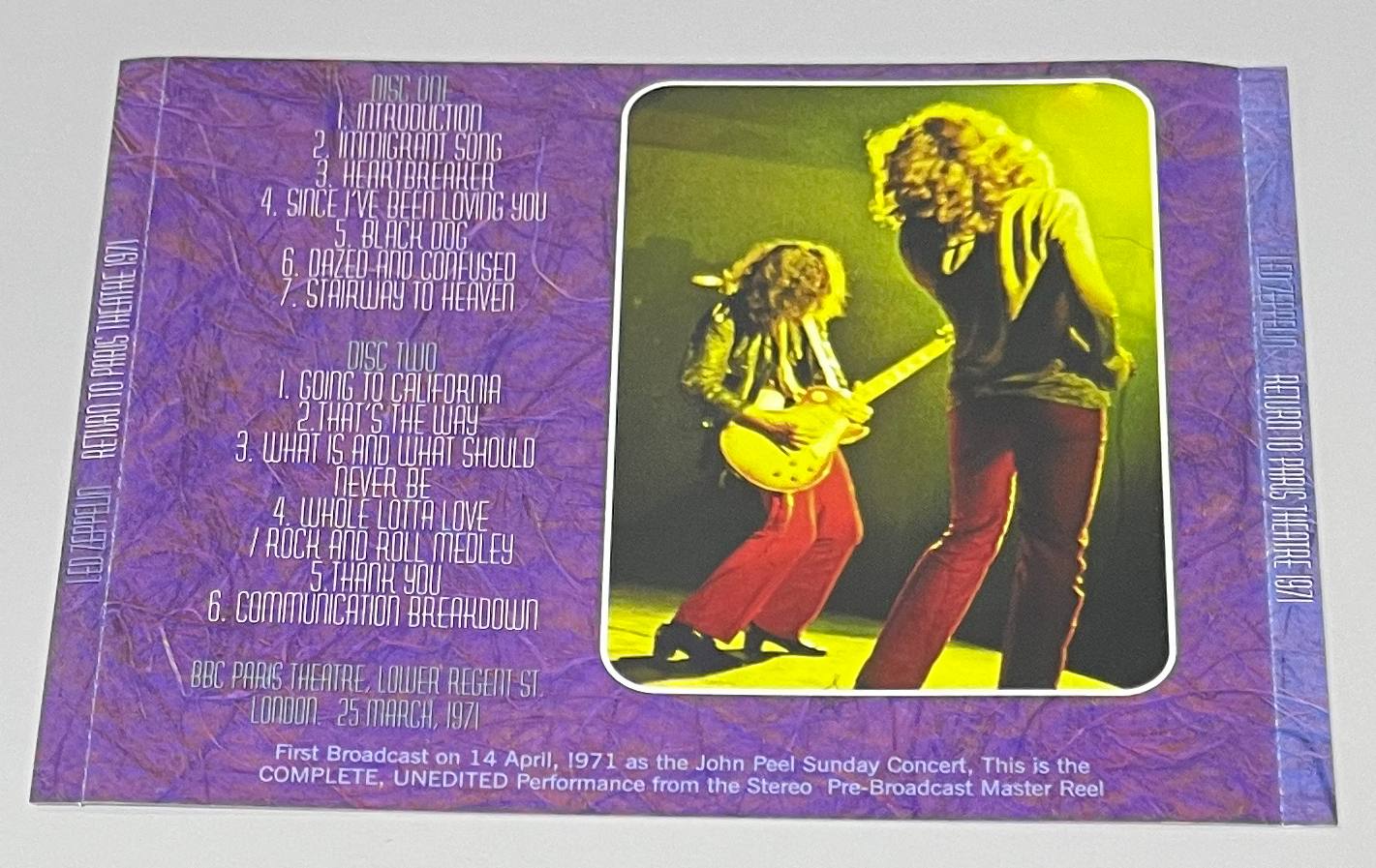LED ZEPPELIN / RETURN TO PARIS THEATRE (2CD) NO LABEL