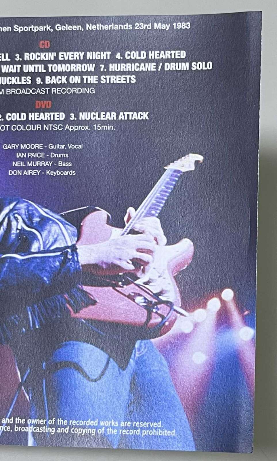 GARY MOORE / PINK POP FESTIVAL 1983 (1CDR+1DVDR) GIFT TITTLE