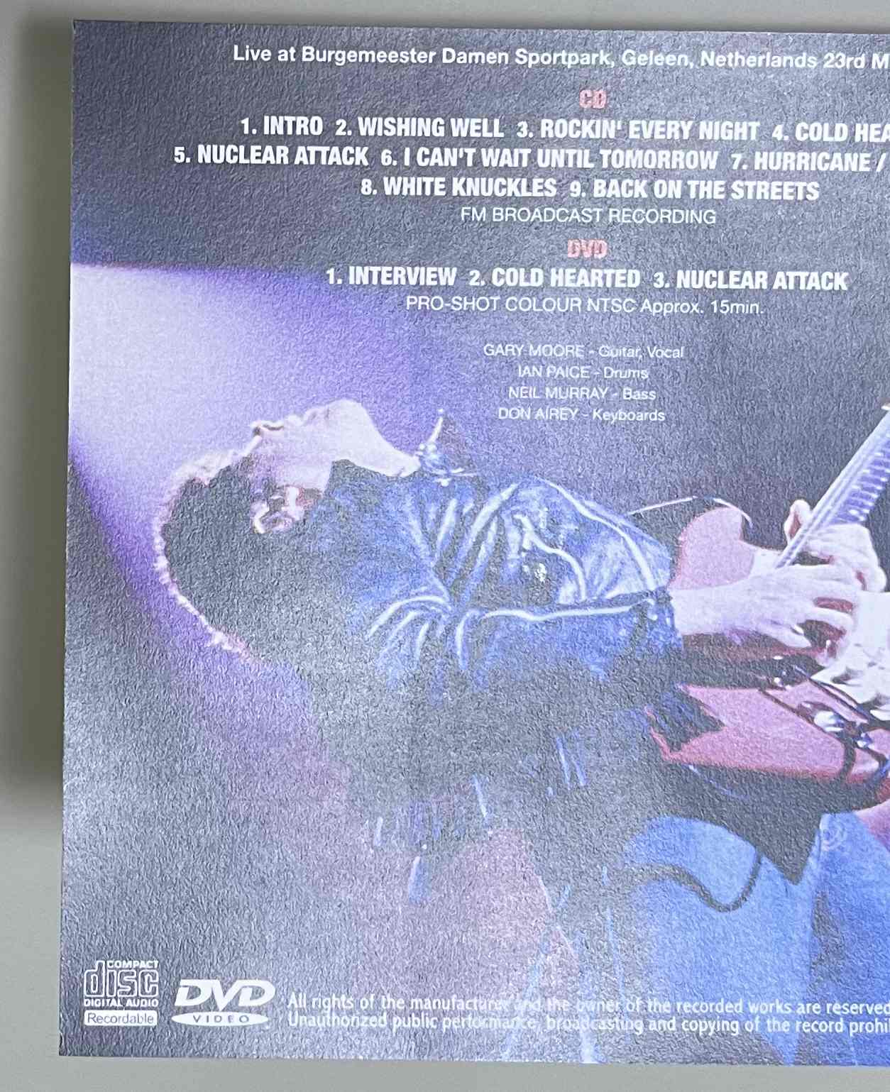 GARY MOORE / PINK POP FESTIVAL 1983 (1CDR+1DVDR) GIFT TITTLE