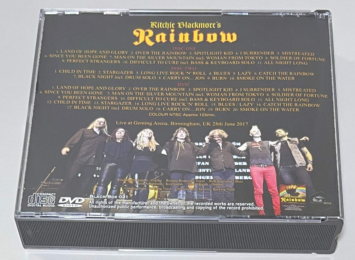 RITCHIE BLACKMORE'S RAINBOW / BIRMINGHAM 2017 REMASTER + GLASGOW 2017 THE VIDEO (2CD+1DVD+1DVDR) BLACK BOX 021
