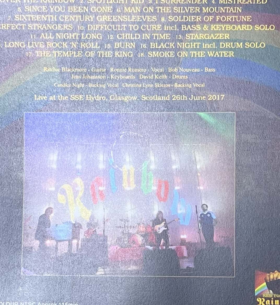 RITCHIE BLACKMORE'S RAINBOW / BIRMINGHAM 2017 REMASTER + GLASGOW 2017 THE VIDEO (2CD+1DVD+1DVDR) BLACK BOX 021