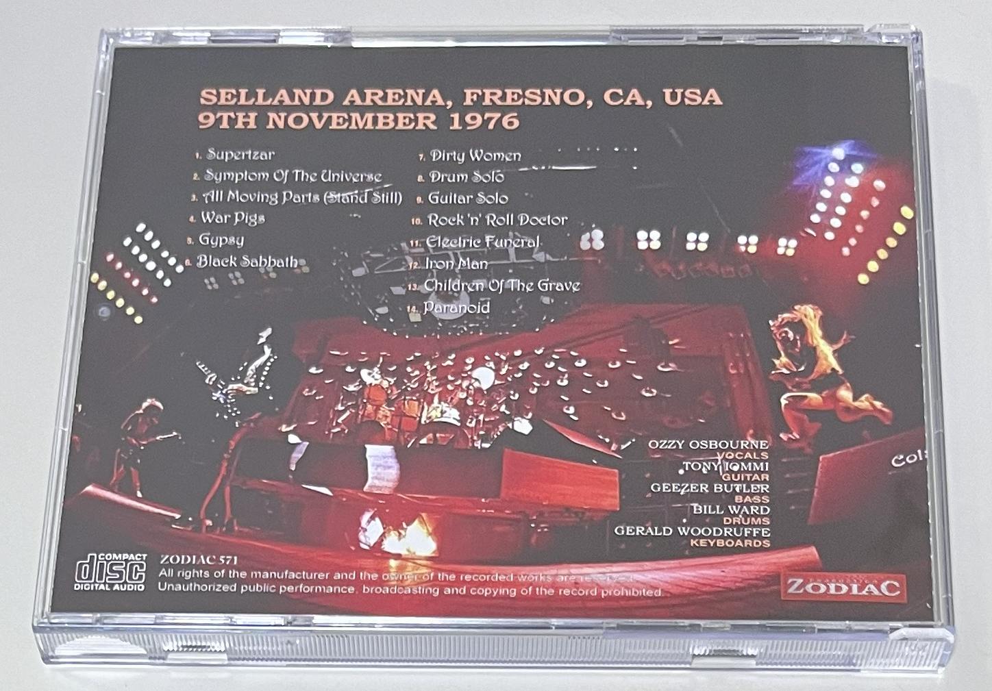 BLACK SABBATH / DEFINITIVE FRESNO 1976 (1CD) ZODIAC 571