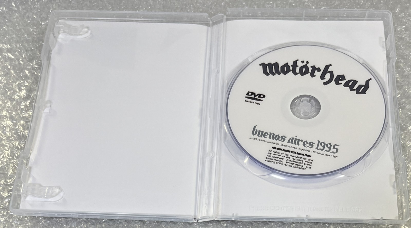 MOTORHEAD / BUENOS AIRES 1995 (1DVD-R) SHADES 1294