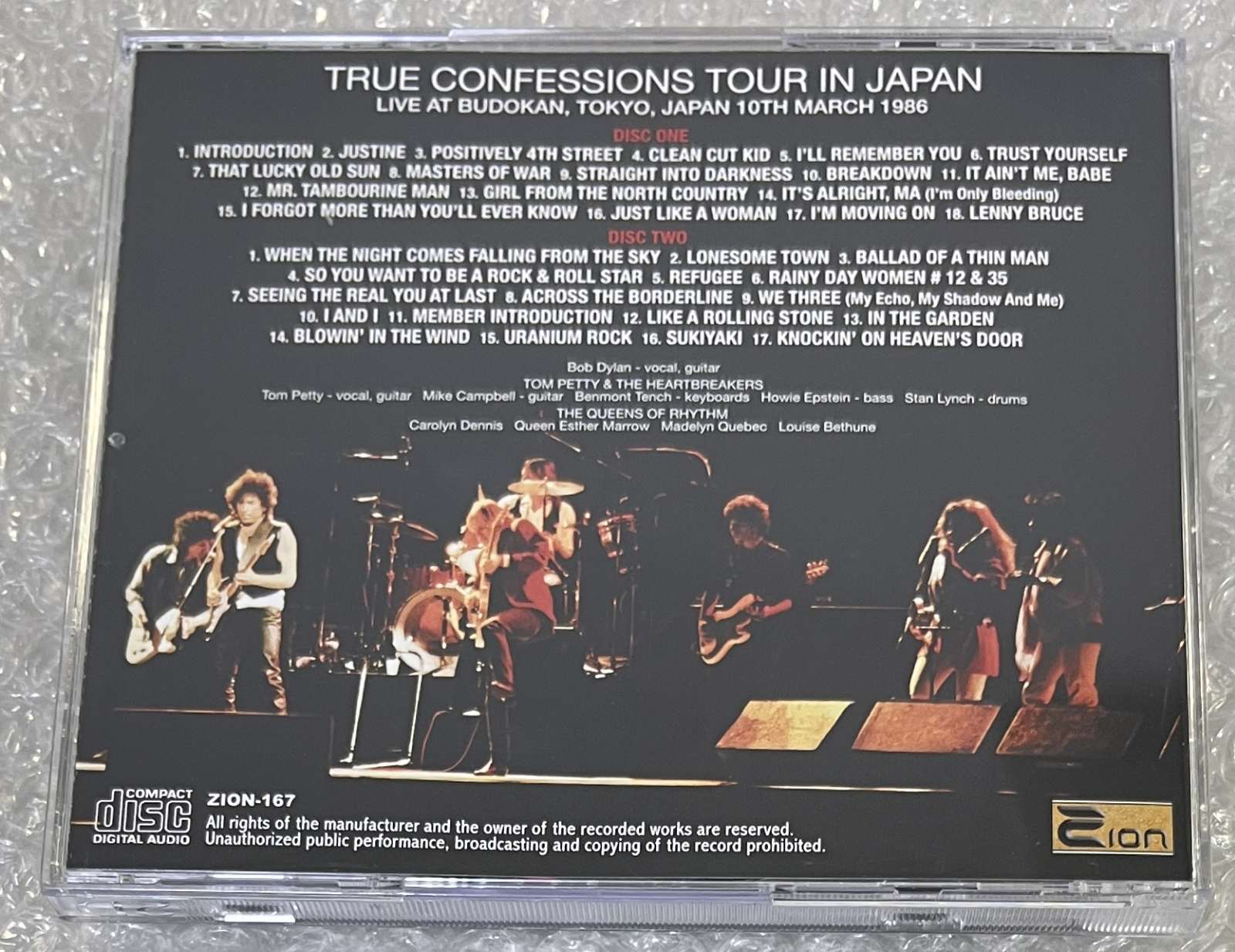 BOB DYLAN WITH TOM PETTY & THE HEARTBREAKERS / BUDOKAN 1986 2ND NIGHT (2CD) ZION-167