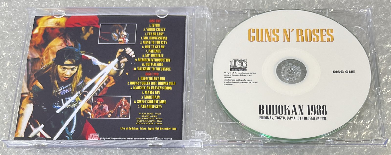 GUNS N' ROSES / BUDOKAN 1988 (2CD-R) GIFT TITTLE