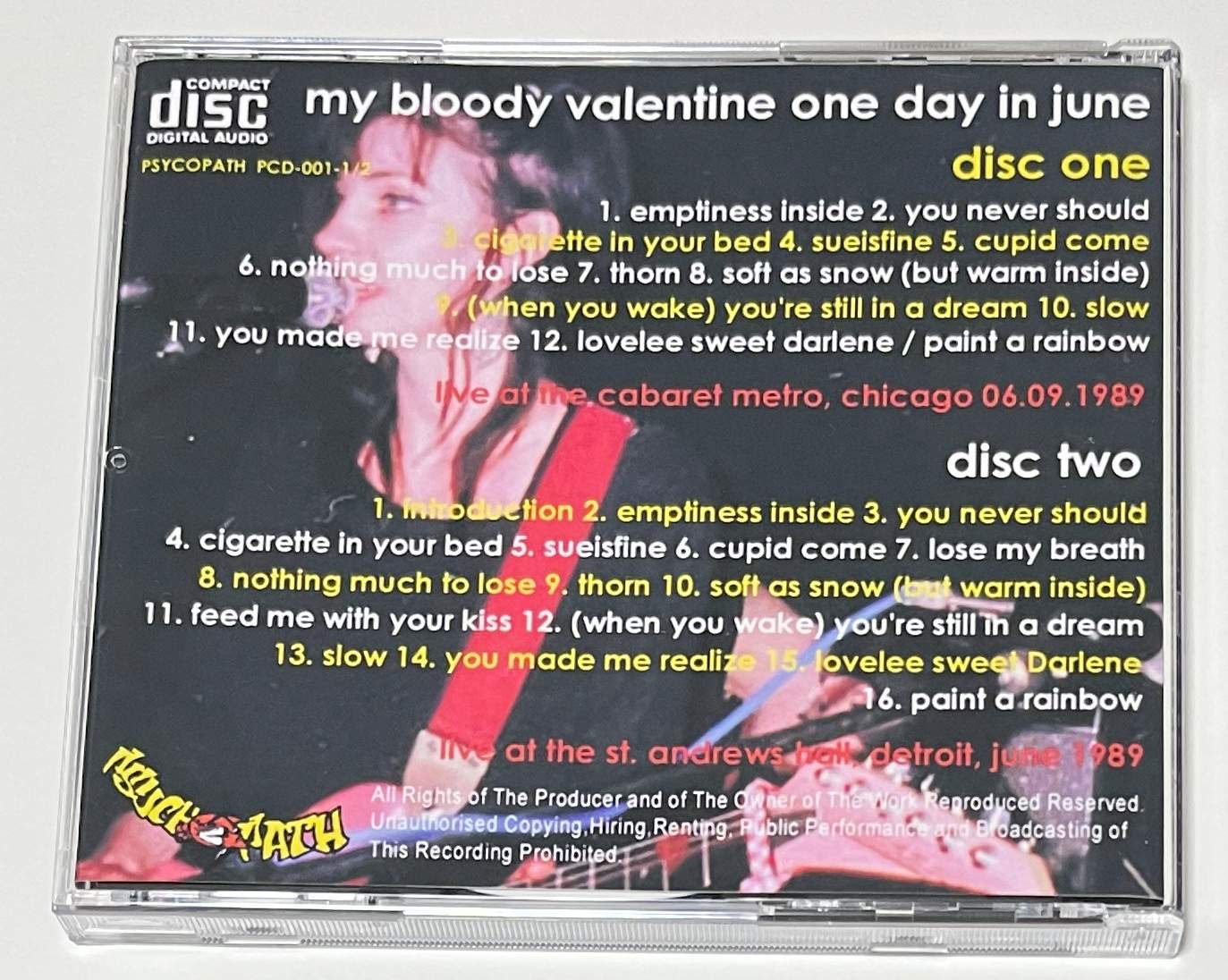 【激レア】BLOODY VALENTINEサイン入り 1点もの。 MY BLOODY VALENTINE / ONE DAY IN JUNE (2CD-R) NO LABEL | すべての