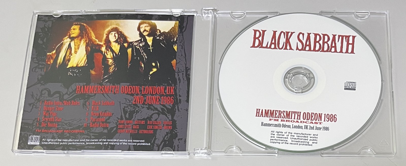 BLACK SABBATH / HAMMERSMITH ODEON 1986: FM BROADCAST (1CD-R) GIFT TITTLE