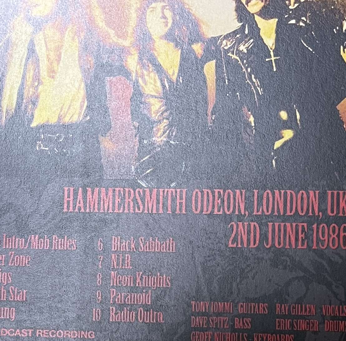 BLACK SABBATH / HAMMERSMITH ODEON 1986: FM BROADCAST (1CD-R) GIFT TITTLE