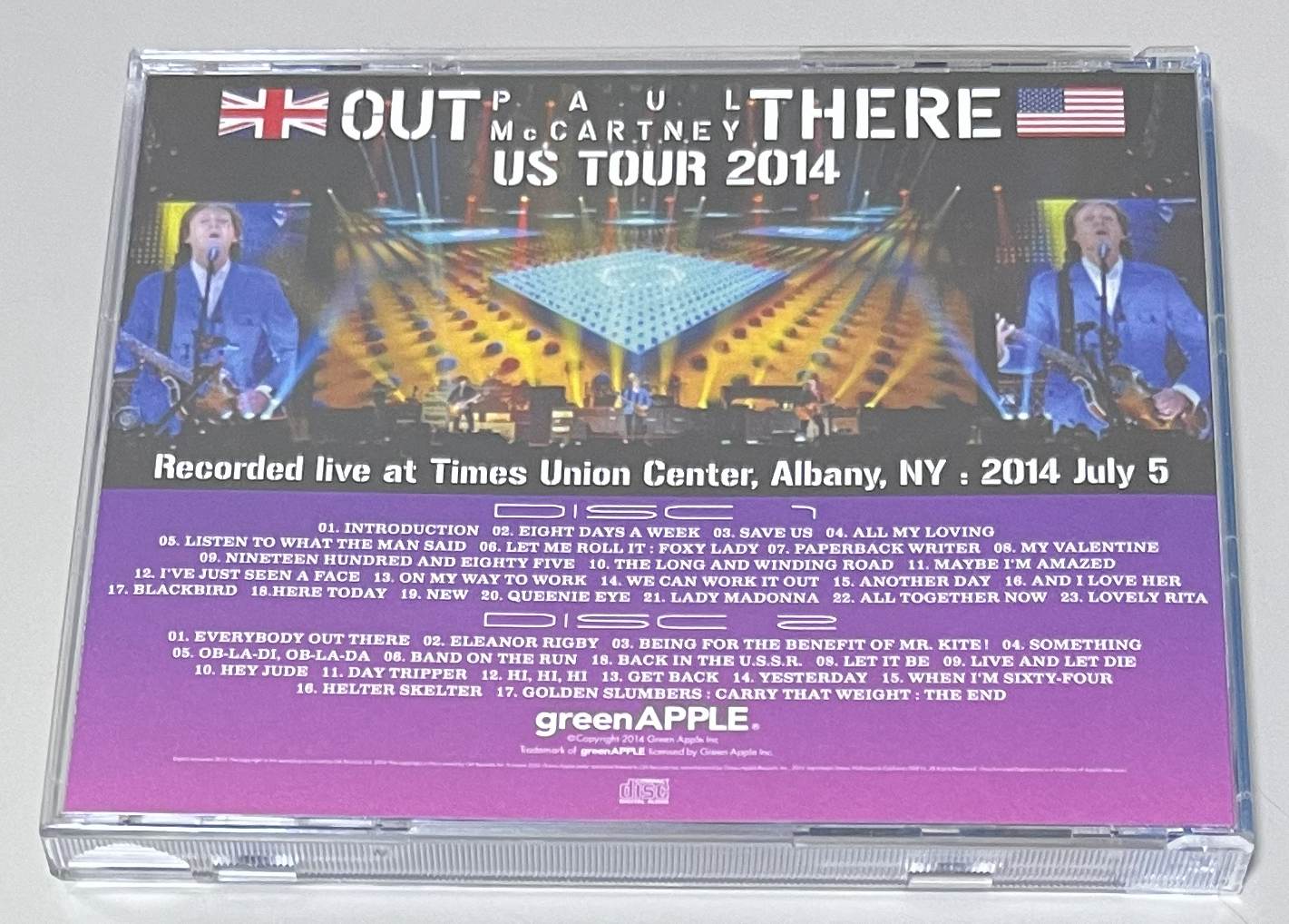 PAUL McCARTNEY / OUT THERE US TOUR 2014 (2CD) GREENAPPLE