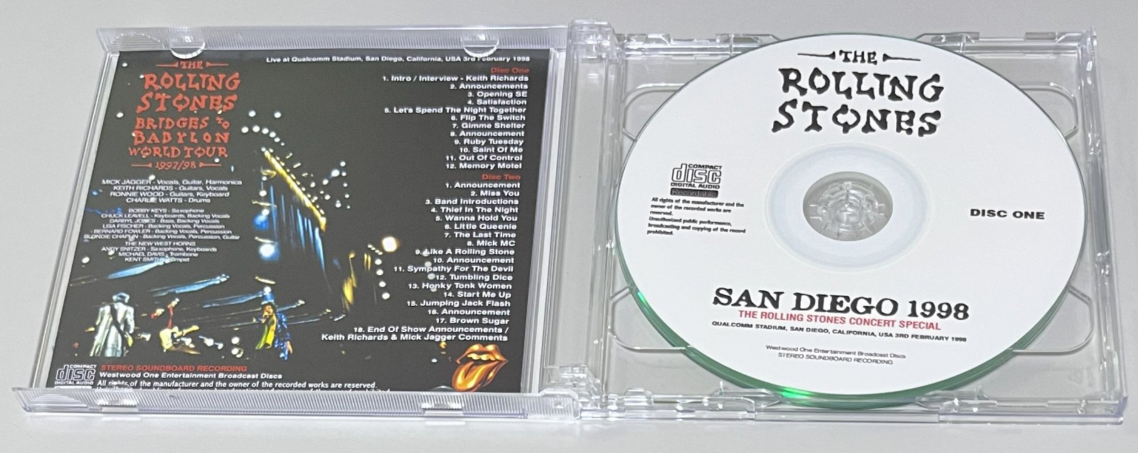 ROLLING STONES / SAN DIEGO 1998: THE ROLLING STONES CONCERT SPECIAL (2CD-R) GIFT TITTLE