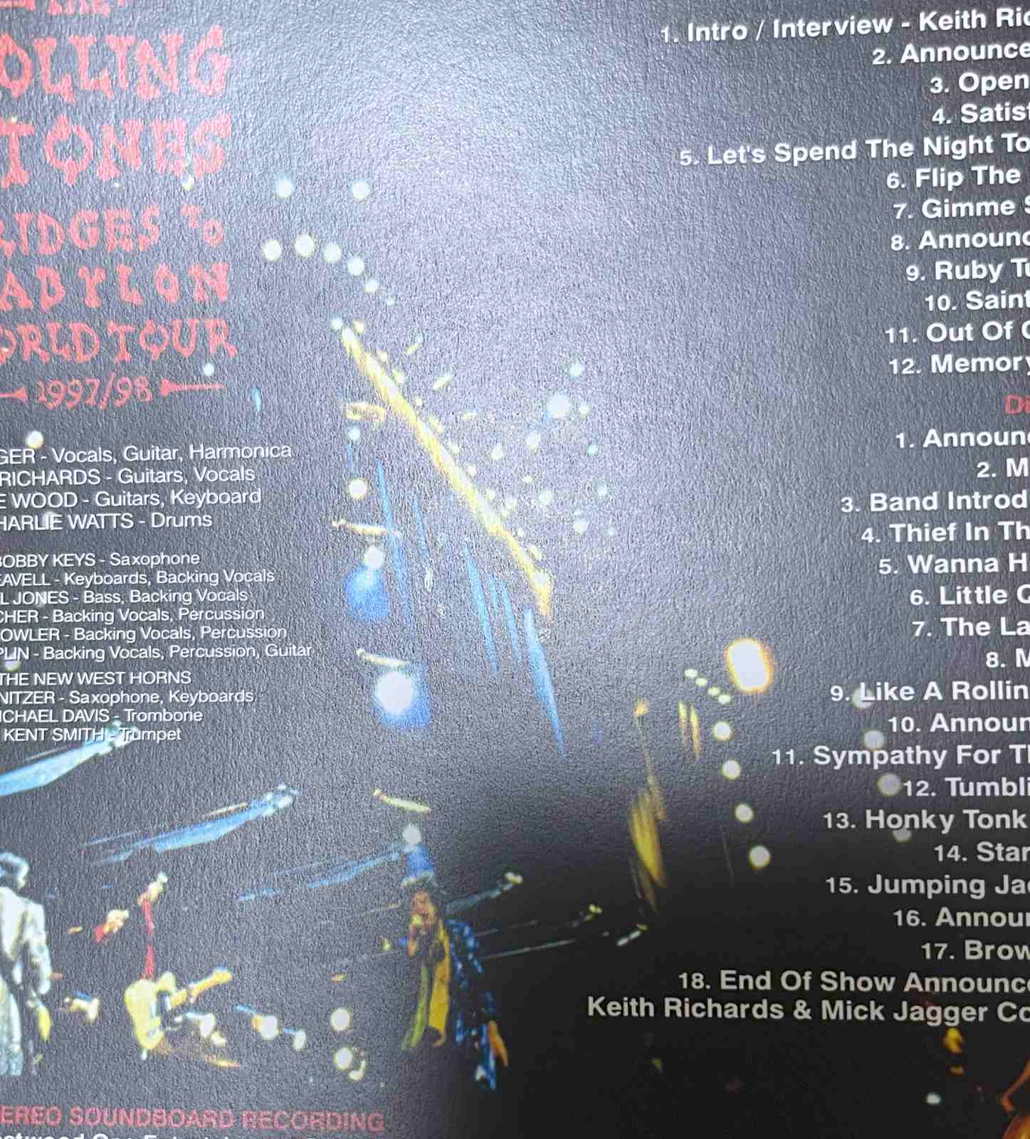 ROLLING STONES / SAN DIEGO 1998: THE ROLLING STONES CONCERT SPECIAL (2CD-R) GIFT TITTLE