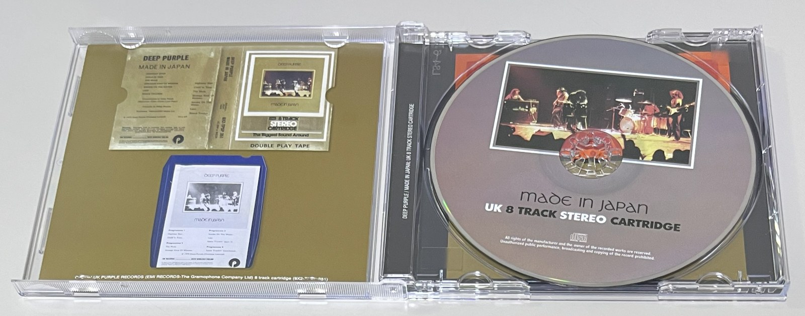 DEEP PURPLE / MADE IN JAPAN: UK 8 TRACK STEREO CARTRIDGE (1CD) NO LABEL