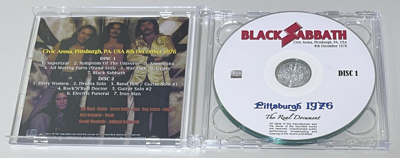 BLACK SABBATH / PITTSBURGH 1976: THE REAL DOCUMENT (2CD-R) GIFT TITTLE