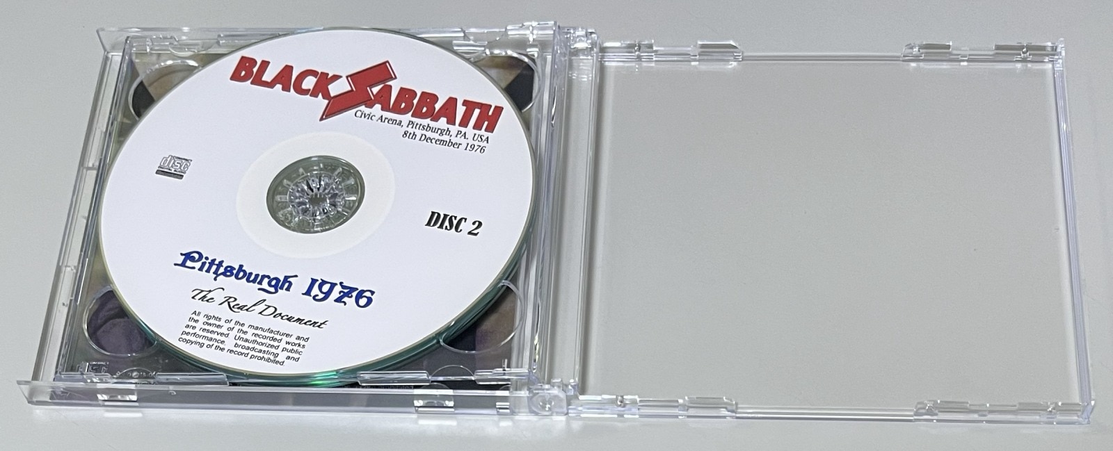 BLACK SABBATH / PITTSBURGH 1976: THE REAL DOCUMENT (2CD-R) GIFT TITTLE