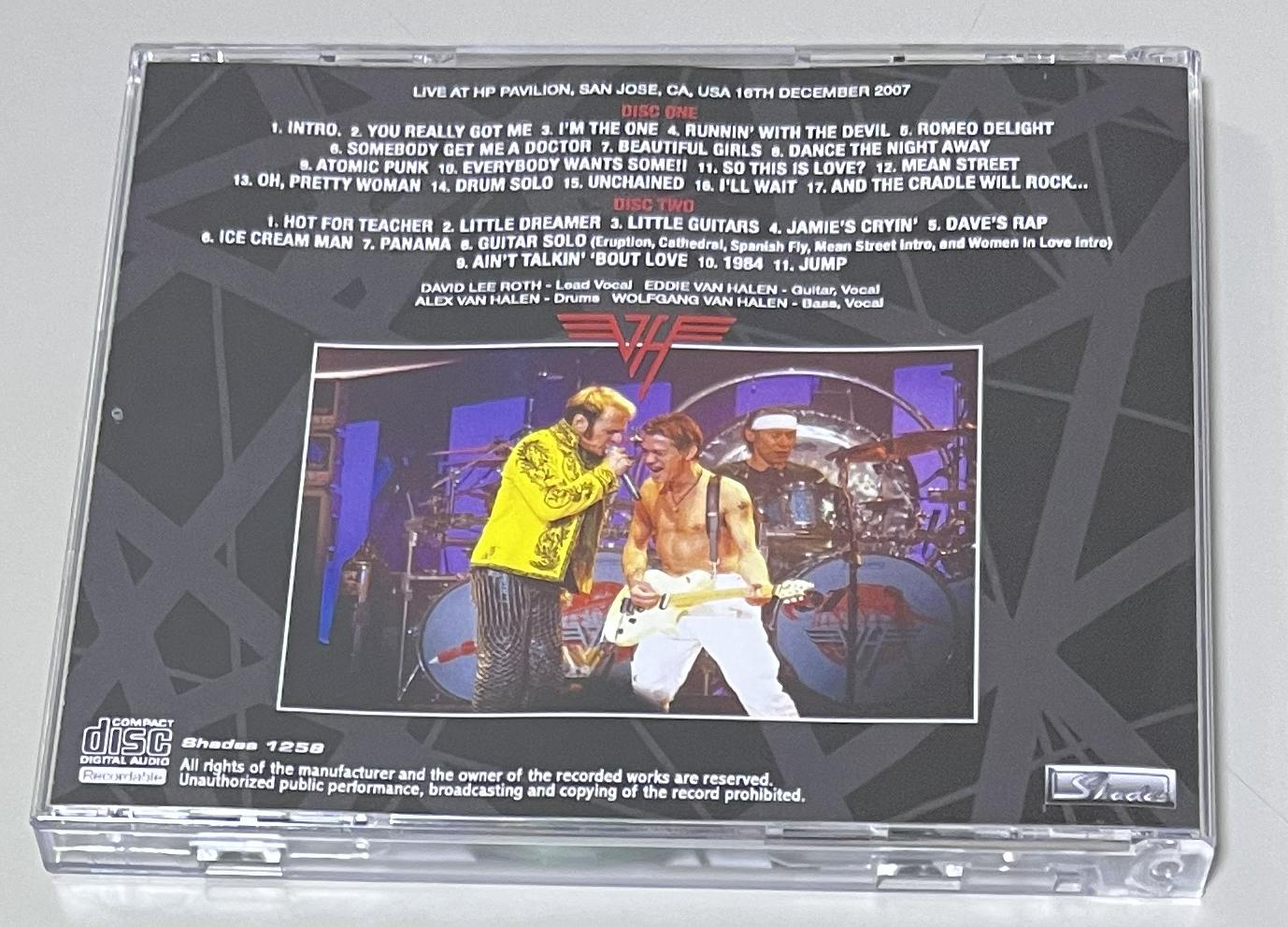 VAN HALEN / SAN JOSE 2007 (2CD-R) SHADES 1258