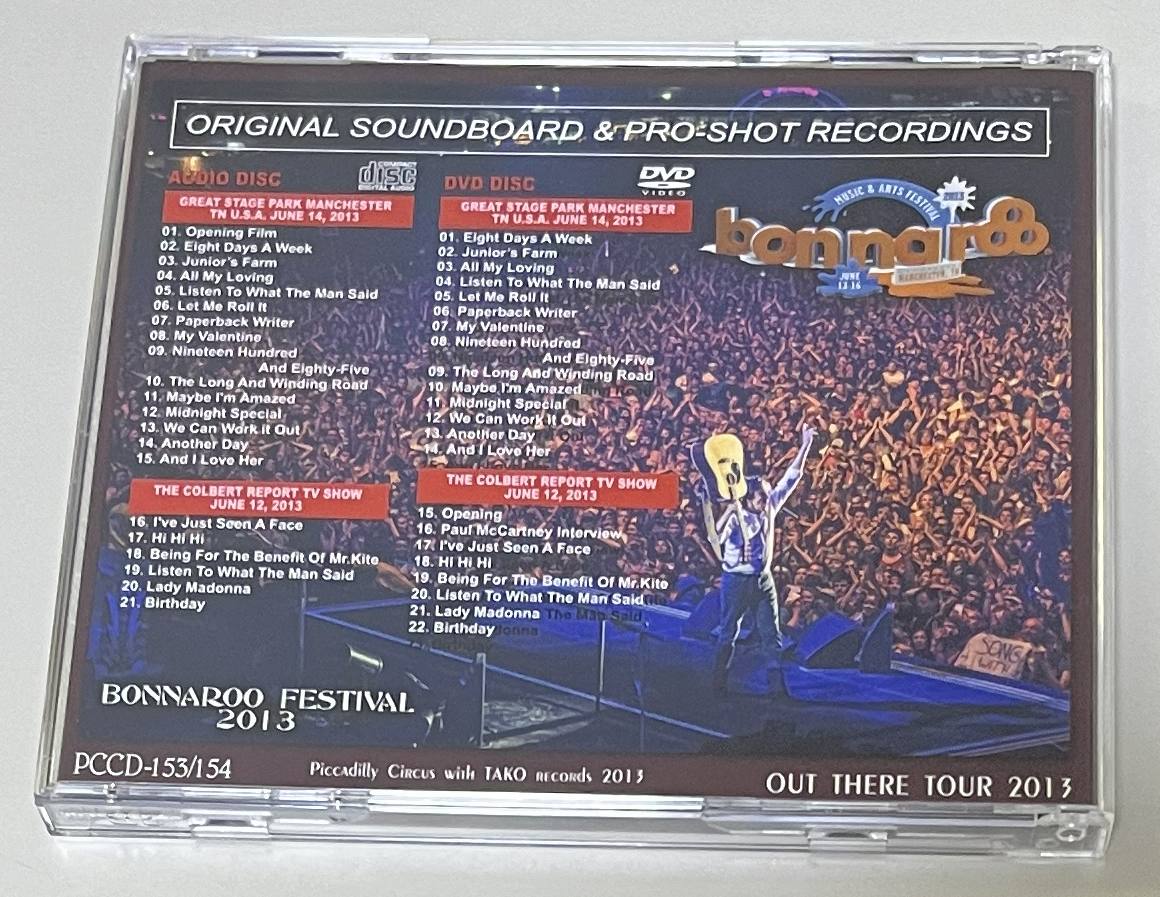 PAUL McCARTNEY / BONNAROO FESTIVAL 2013 (1CD+1DVD) PICCADILLY CIRCUS / PCCD-153/154