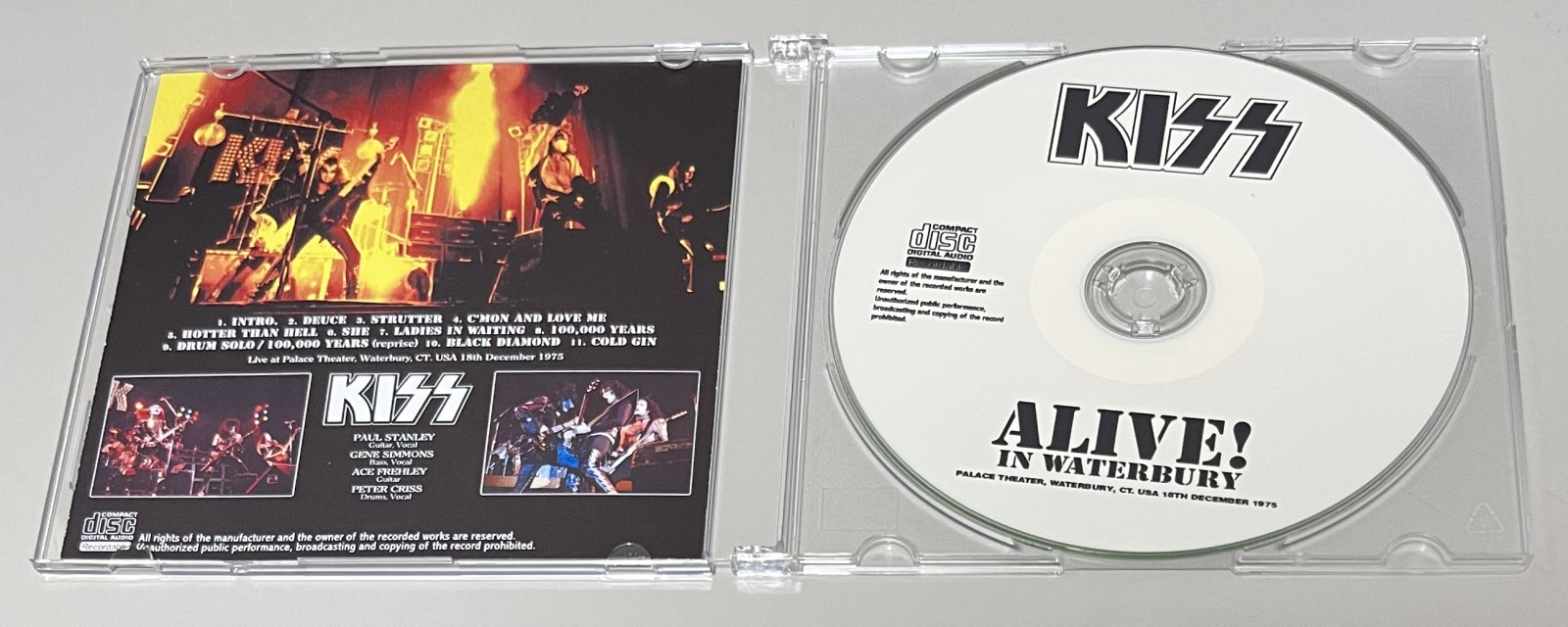 KISS / ALIVE! IN WATERBURY (1CD-R) GIFT TITTLE