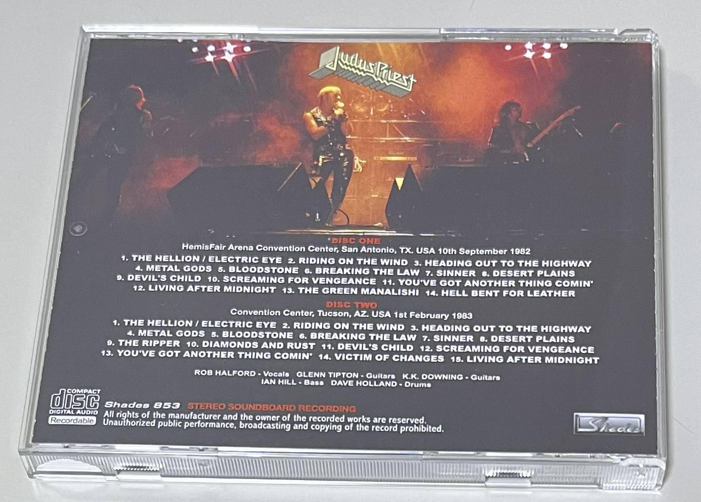 JUDAS PRIEST / U.S. VENGEANCE 1982-1983 (2CD-R) SHADES 853