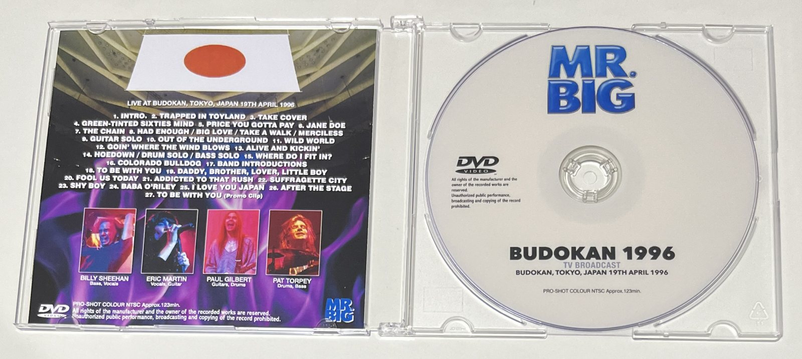 MR. BIG / BUDOKAN 1996: TV BROADCAST (1DVD-R) GIFT TITTLE | すべて