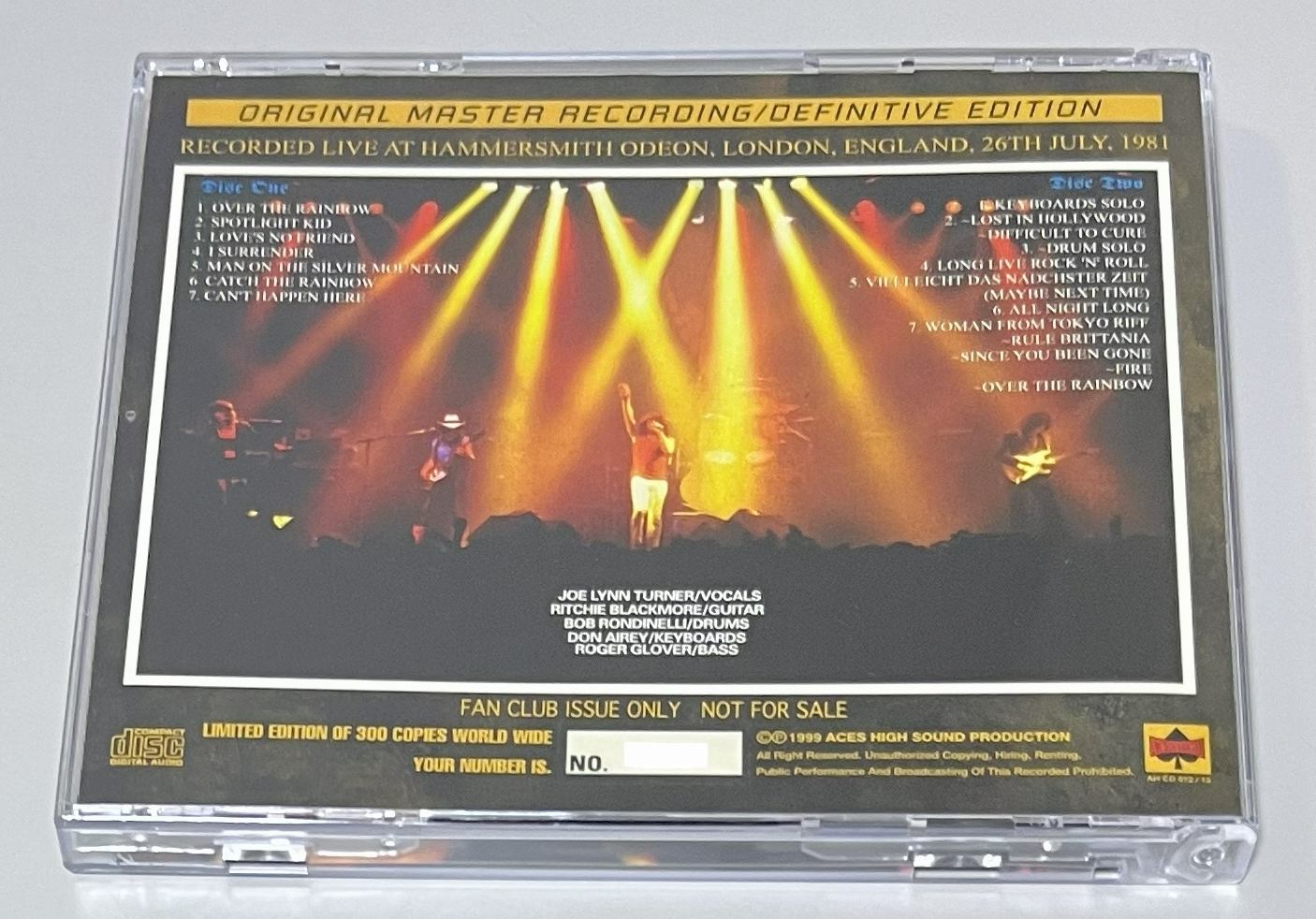 RAINBOW / DIFFICULT TO REAPPEAR (2CD) ACES HIGH / AH CD 012/13