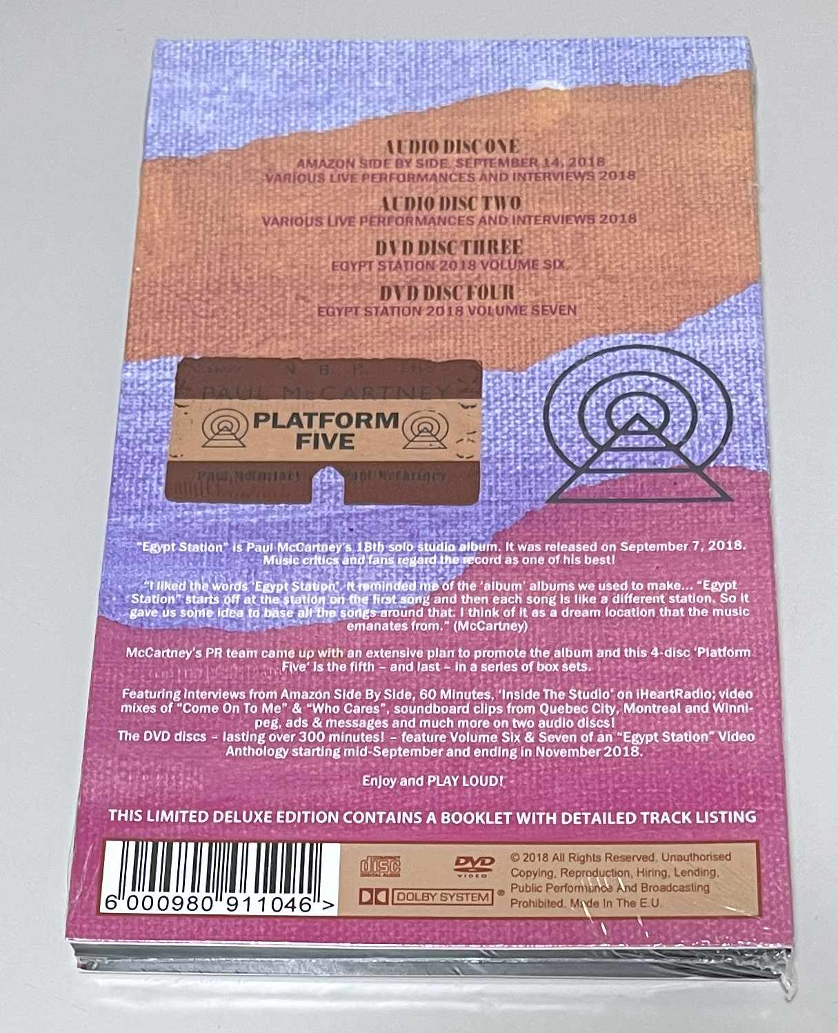 PAUL McCARTNEY / THE EGYPT STATION PROMO TOUR 5 (2CD+2DVD) LDN-185