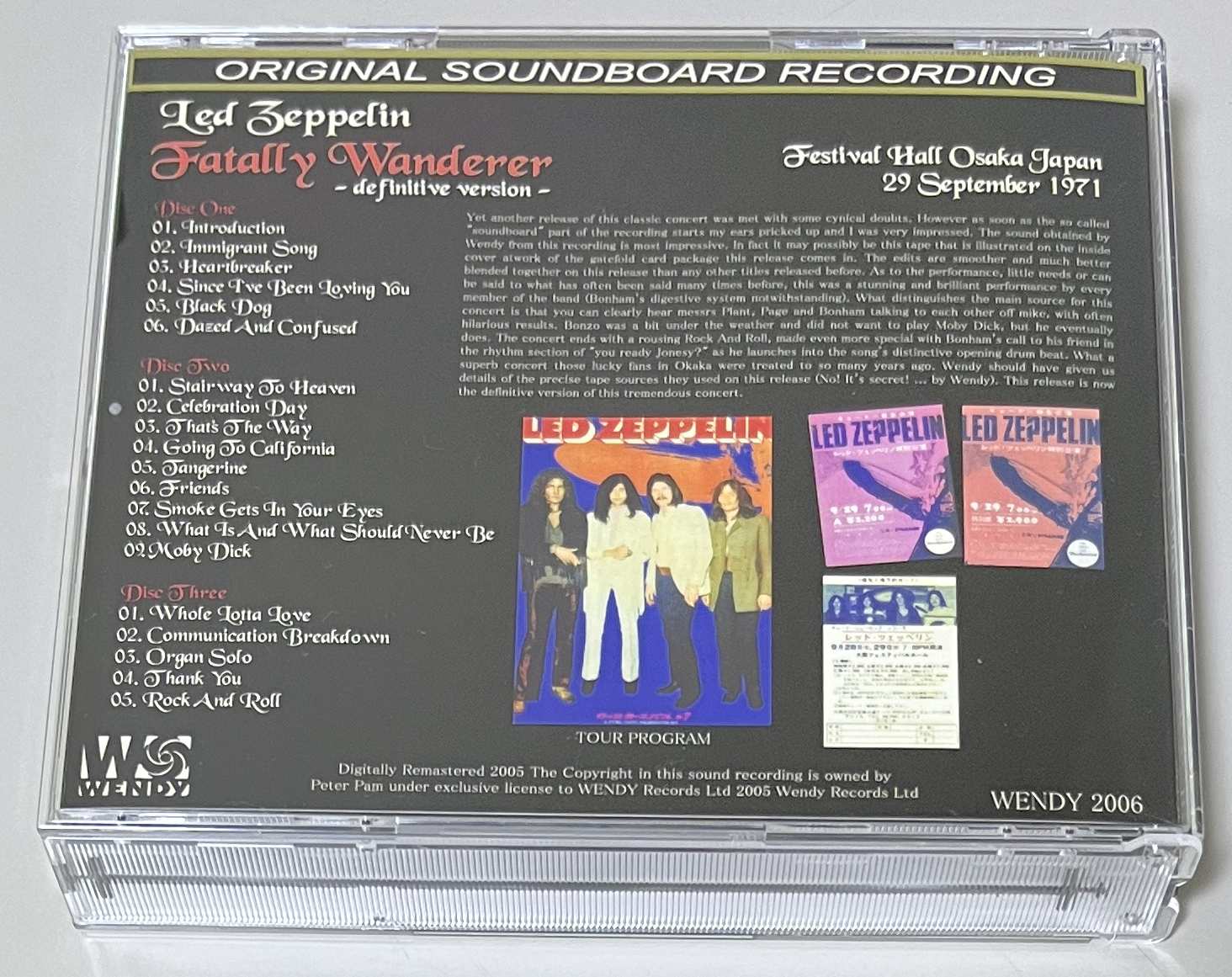 LED ZEPPELIN / FATALLY WANDERER: DEFINITIVE VERSION (3CD) WENDY / WECD-71/72/73