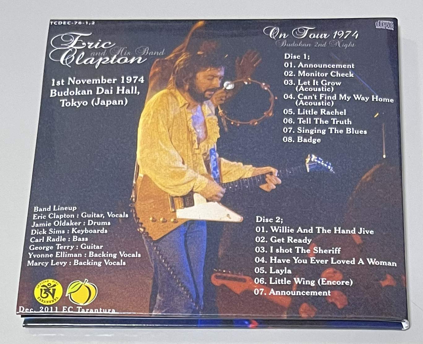 ERIC CLAPTON / ON TOUR 1974-BUDOKAN 2ND NIGHT (2CD) TARANTURA / TCDEC-76-1,2
